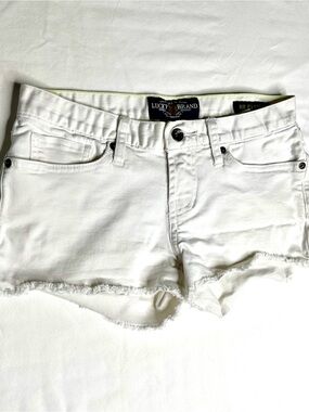 Lucky Brand Riley Cutoff Shorts in White Denim Size 0/25